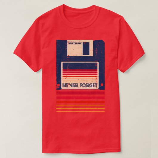 Vergeet diskette nooit t-shirt (Design voorkant)