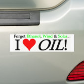 Vergeet ethanol, wind en zonne-energie bumpersticker (Op auto)