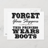 Vergeet Glaspannen, deze prinses draagt Boots Briefkaart (Voorkant / Achterkant)