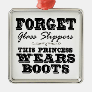 Vergeet Glaspannen, deze prinses draagt Boots Metalen Ornament