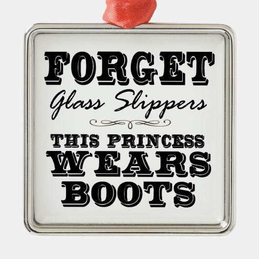 Vergeet Glaspannen, deze prinses draagt Boots Metalen Ornament (Voorkant)