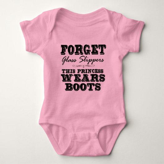 Vergeet Glaspannen, deze prinses draagt Boots Romper (Voorkant)