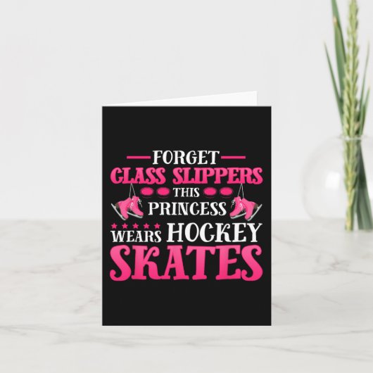 Vergeet Glass Slippers Deze prinses draagt Hockey  Kaart (Voorkant)