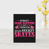 Vergeet Glass Slippers Deze prinses draagt Hockey  Kaart (Gele Bloem)