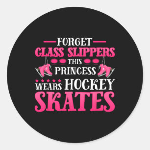 Vergeet Glass Slippers Deze prinses draagt Hockey  Ronde Sticker