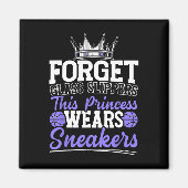 Vergeet Glass Slippers Deze prinses draagt Sneaker Magneet (Voorkant)