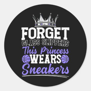 Vergeet Glass Slippers Deze prinses draagt Sneaker Ronde Sticker