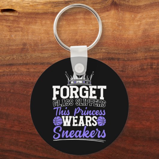 Vergeet Glass Slippers Deze prinses draagt Sneaker Sleutelhanger (Voorkant)