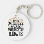 Vergeet Glass Slippers Princess Motorcycle Boots Sleutelhanger (Achterkant)