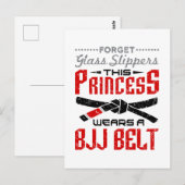 Vergeet Glass Slippers Princess Wears BJJ Belt Briefkaart (Voorkant / Achterkant)
