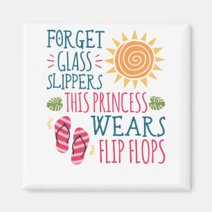 Vergeet Glass Slippers Princess Wears Teenslippers Magneet