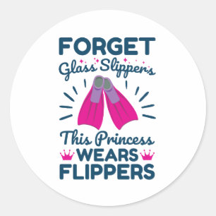 Vergeet glazen slippers Deze prinses draagt vetper Ronde Sticker