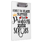 Vergeet glazen slippers prinses die grappig is klembord (Rechts)