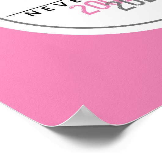 Vergeet het 911 Roze World Trade Center nooit Poster (Hoek)