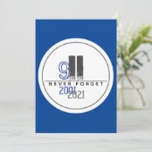 Vergeet het 911Gray World Trade Center nooit Kaart (Staand voorkant)