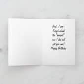 VERGEET HET CADEAU, IK HEB ER GEEN! KAART (Binnen)