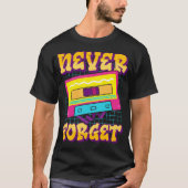 Vergeet het Cassettebandje van de Retro nooit T-shirt (Voorkant)