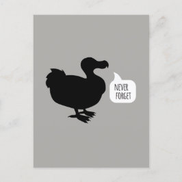 Vergeet het Dodo-Briefkaart nooit Briefkaart