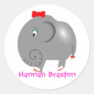 Vergeet het Elephant-label voor persoonlijke naam Ronde Sticker