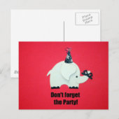 Vergeet het feest niet! uitnodiging briefkaart (Voorkant / Achterkant)