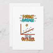 Vergeet het gemiddelde een uitbijter Wiskunde-woor Feestdagenkaart (Voorkant / Achterkant)