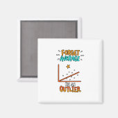 Vergeet het gemiddelde een uitbijter Wiskunde-woor Magneet (Voorkant / Achterkant)