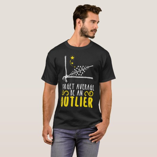 Vergeet het gemiddelde een wiskunde van het uitbij t-shirt (Voorkant volledig)
