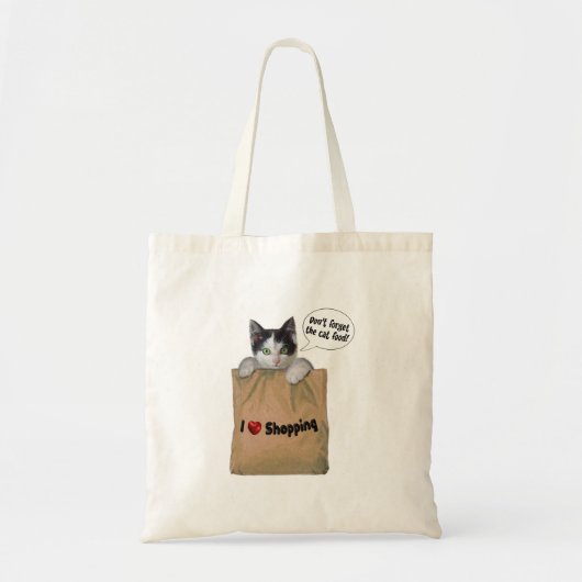 Vergeet het kattenvoer niet! tote bag (Voorkant)