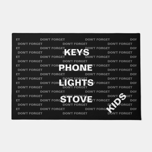 Vergeet het niet deurmat (Voorkant)