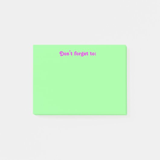 "Vergeet het niet" na het bericht Post-it® Notes (Voorkant)