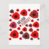 Vergeet het nooit, papaverbloem briefkaart (Voorkant)