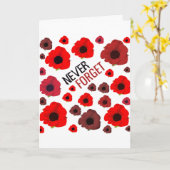 Vergeet het nooit, papaverbloem kaart (Gele Bloem)