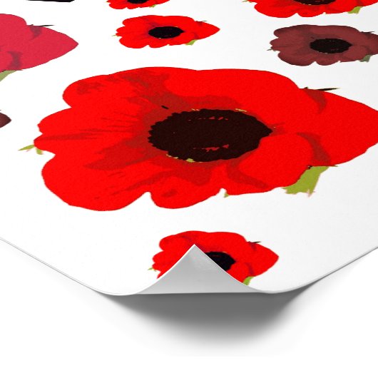 Vergeet het nooit, papaverbloem poster (Hoek)