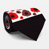 Vergeet het nooit, papaverbloem stropdas (Opgerold)