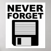 Vergeet het Poster Floppy Disk Funny (Voorkant)