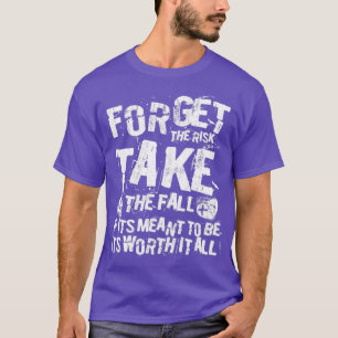 Vergeet het risico om de herfst Funny Emo Gothic t T-shirt