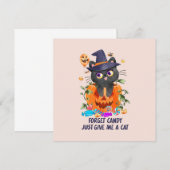 Vergeet het Snoep Geef me een kat - Heksenkat (Voorkant / Achterkant)