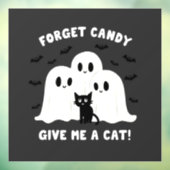 Vergeet het Snoep Geef me een kat Spooky Halloween Raamsticker (Vel 3)