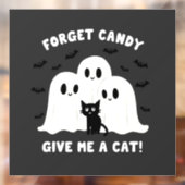 Vergeet het Snoep Geef me een kat Spooky Halloween Raamsticker (Vel 2)