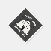 Vergeet het Snoep Geef me een kat Spooky Halloween Servet (Hoek)