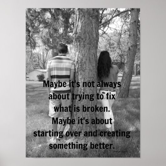 Vergeet het verleden en het bewegen op Citaat Poster (Voorkant)