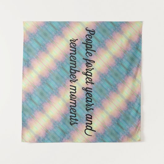 Vergeet jaren dat je momenten in de regenboog verg wandkleed (Voorkant (horizontaal))