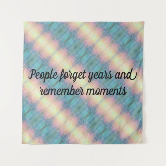 Vergeet jaren dat je momenten in de regenboog verg wandkleed (Voorkant)