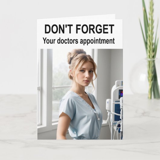 Vergeet je doktersafspraak niet. kaart (Voorkant)