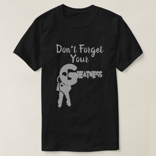 Vergeet je grote T-shirt niet (Design voorkant)