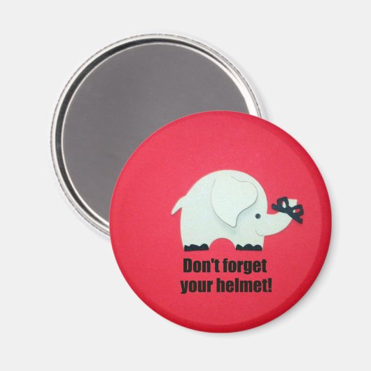 Vergeet je helm niet! magneet (Voorkant / Achterkant)