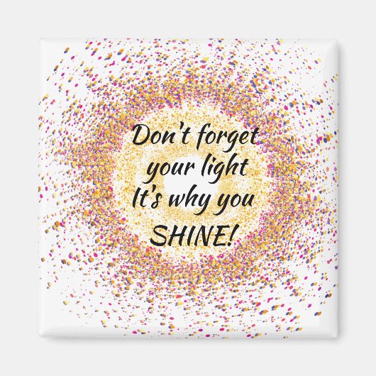 Vergeet je lichte Confetti niet Magneet (Voorkant)