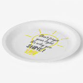 Vergeet je lichtglans niet papieren bordje (Gekanteld)