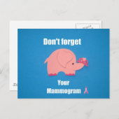 Vergeet je mammogram niet. briefkaart (Voorkant / Achterkant)
