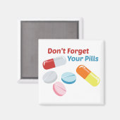 Vergeet je pillen niet magneet (Voorkant / Achterkant)